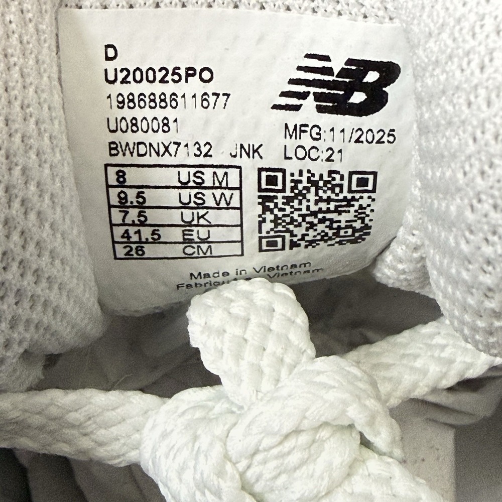 New Balance 2002R Men's Size 8 Womens 9.5 Shoes White Grey Sneakers U20025PO - Picture 13 of 14